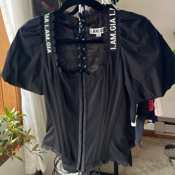 Black I.AM.GIA Chelsey Corset Top - Picture 8 of 11